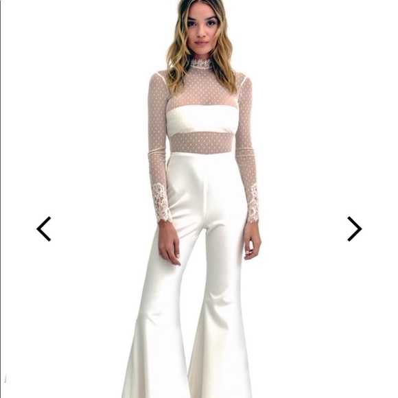 SSO (We Wore What) ivory lace jumpsuit - Picture 3 of 6